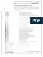 Ms Word Shortcut Keys