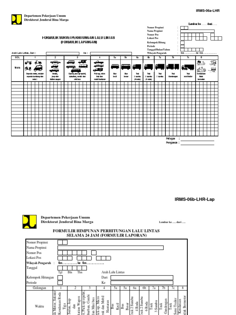 Formulir Survei Perhitungan LHR | PDF | Sains & Matematika