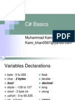 C# Basics: Muhammad Kamran Rafi