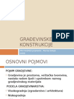 Uvod U Predmet Građevinske Konstrukcije Za Prvi Razred