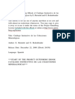 Catálogo Instructivo de Las Colecciones Minerológicas-Guillermo Bodenbender