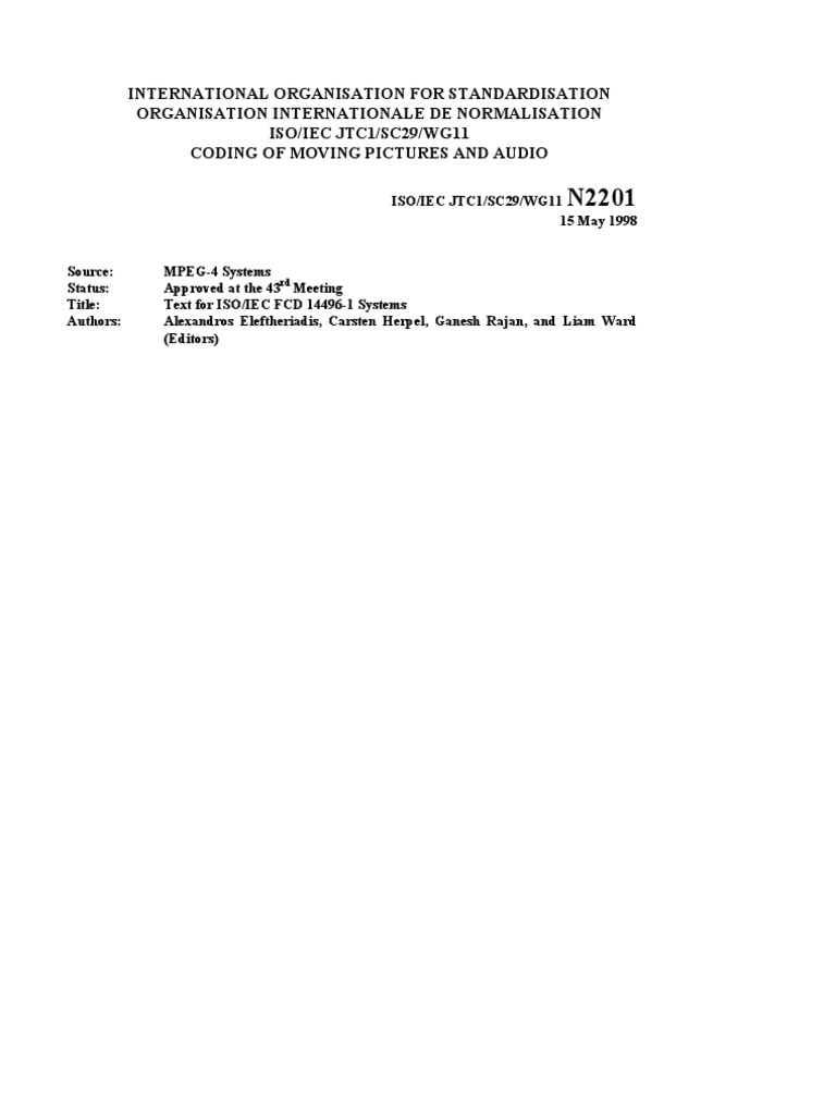 ISO 14496-1 Systems | PDF | International Organization For ...