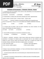 Ciencias - 6 Ano - EF9