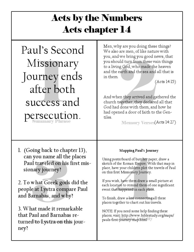 Acts by the Numbers Chapter 14