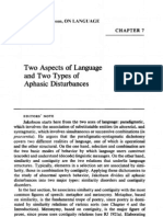 Roman Jakobson - Two Aspects of Language and Two Types of Aphasic Disturbances