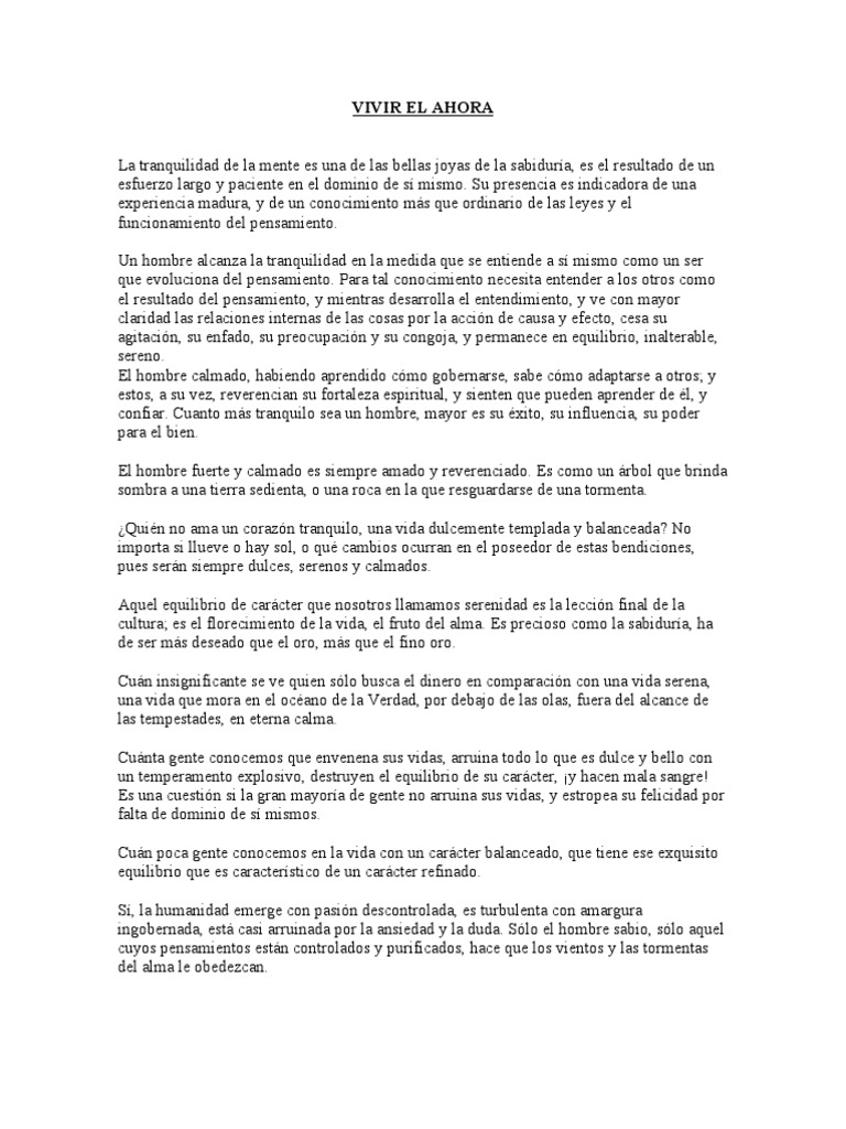 Vive el Ahora: Clave para la Serenidad | PDF | La risa | Felicidad