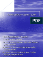 Ruang Lingkup Filsafat Ilmu