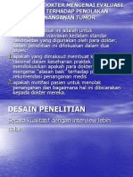 Keputusan Dokter Mengenai Evaluasi Pasien Terhadap Penolakan Penanganan Tumor