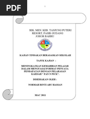 Kajian Tindakan Prinsip Perakaunan Sekolah Menengah Guru Guru Pdf