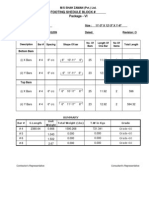 Bar Bending Schedule Footings G+3 (Typical)