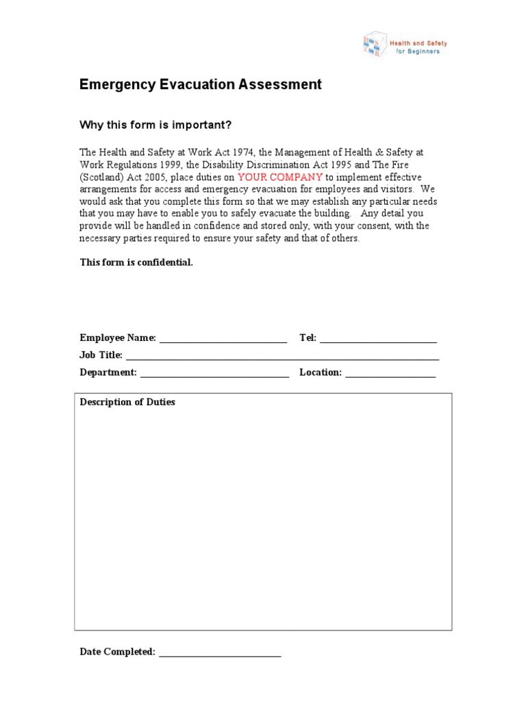 Personal Emergency Evacuation Plan PEEP | PDF | Technology & Engineering