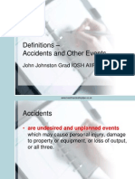 Definitions Accidents and Other Events