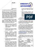 PR-083-2013 Advisory - Correct Residency and Labor Statuses or Leave The Country - NOC Not Required (2col)