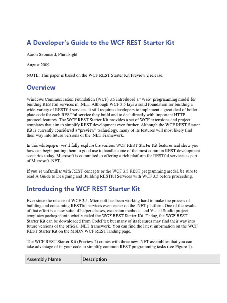 A Developer WCF | PDF | Representational State Transfer | Windows ...