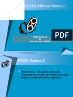 NEBOSH Certificate Revision - Section 2 HSWA