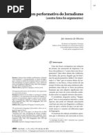 A linguagem performativa do Jornalismo, contra fatos há argumentos - Jair Antonio de Oliveira