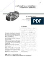 A Linguagem Performativa Do Jornalismo, Contra Fatos Há Argumentos - Jair Antonio de Oliveira