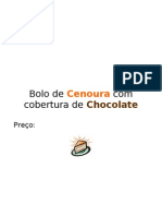 Bolo de Cenoura Com Cobertura de Chocolate