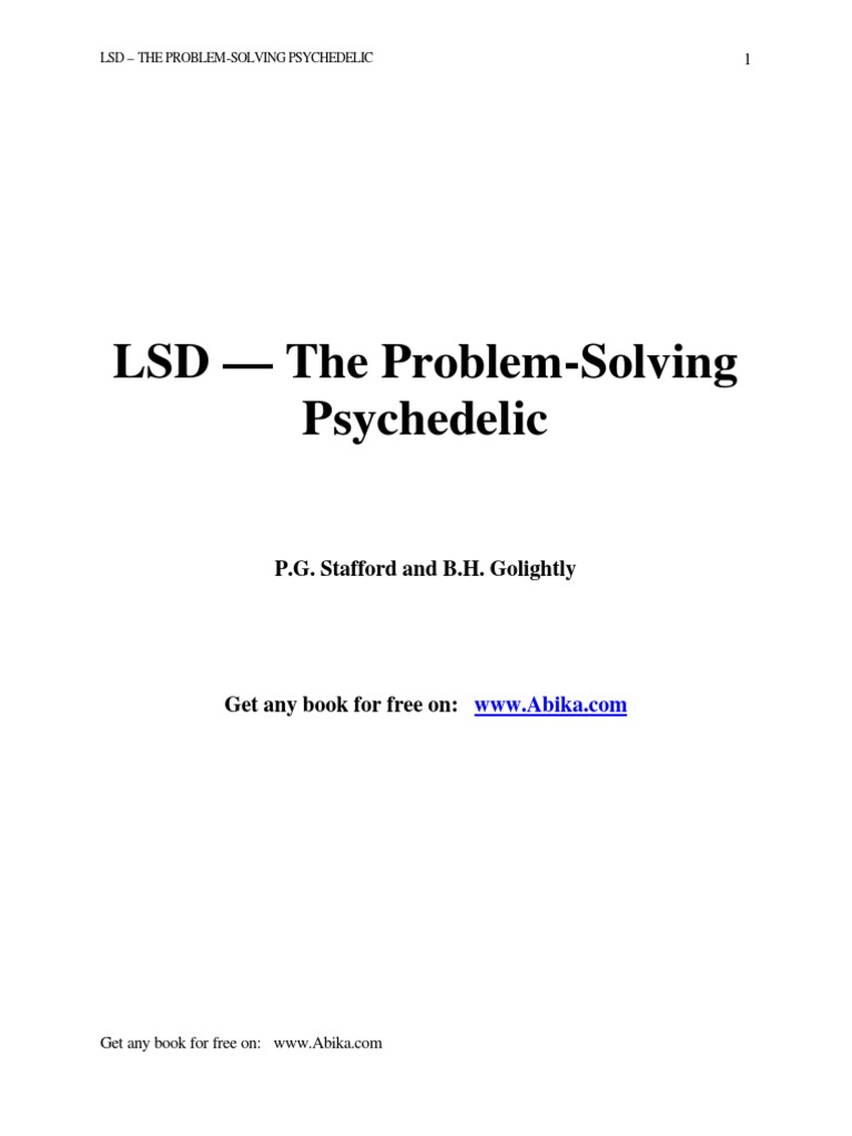 LSD as a Tool for Creative Problem-Solving | PDF