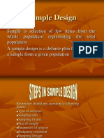 Steps in Sample Design