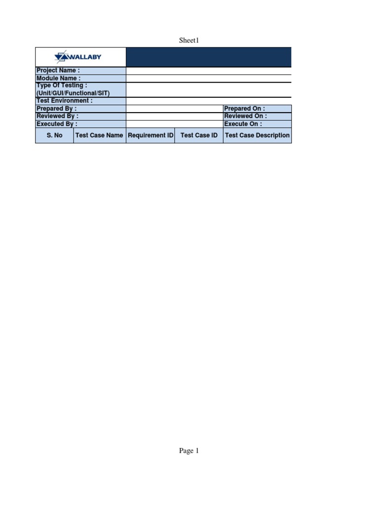 Test Case Specification Template | PDF | Computers