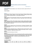 Computer Application Syllabus