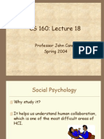 CS 160: Lecture 18: Professor John Canny Spring 2004
