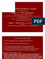 The Sixth Patriarch's Sutra May 17, 2013 Lecture: Chapter 7 - Bhikshu Fa Ta