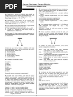 CARGAS - ELETRICAS - e CAMPO ELÉTRICO
