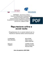 Tesi - Sonia Mendola - Reputazioneonline e Social Media