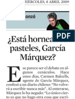 Quim Monzó. ¿Está Horneando Pasteles García Márquez