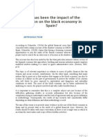 What has been the impact of the recession on the black economy in Spain?