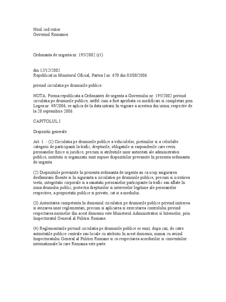 Codul Rutier | PDF