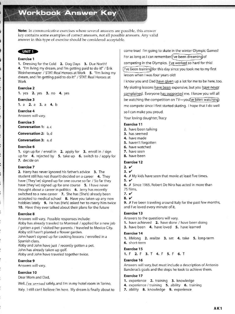 Summit 2A Workbook Answers PDF