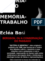 Memória Sonho e Memória Trabalho