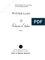 Lang, Walter - 12 Klavier Etueden