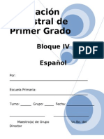 Plan - 1er Grado Bloque 4 Espa¦ol