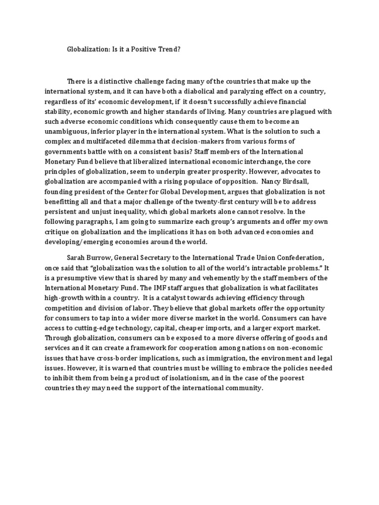Globalization | PDF