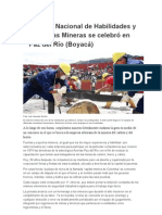 Concurso Nacional de Habilidades y Destrezas Mineras Se Celebró en Paz Del Río