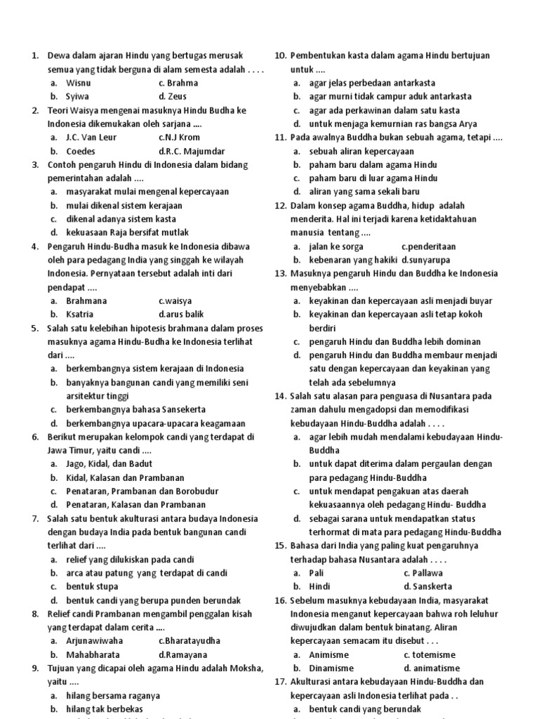 Soal Kerajaan Hindu Budha1