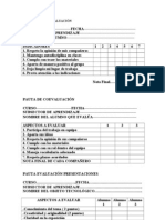 Pautas Evaluación