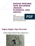 Bagian Mekanik Tape Recorder