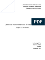 La Mirada Monstruosa Hacia El Cuerpo Femenino - Origen y Oscuridad