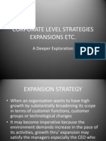 SM Corporate Level Strategies Expansions Etc