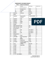 Components For 8085 Project TITLE - Cricket Scoreboard