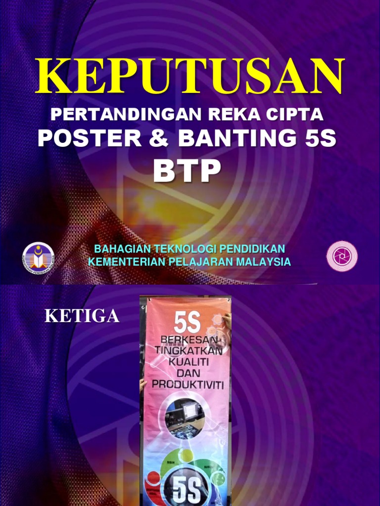 Keputusan Pertandingan Reka Cipta Poster Dan Banting 5S BTP | PDF