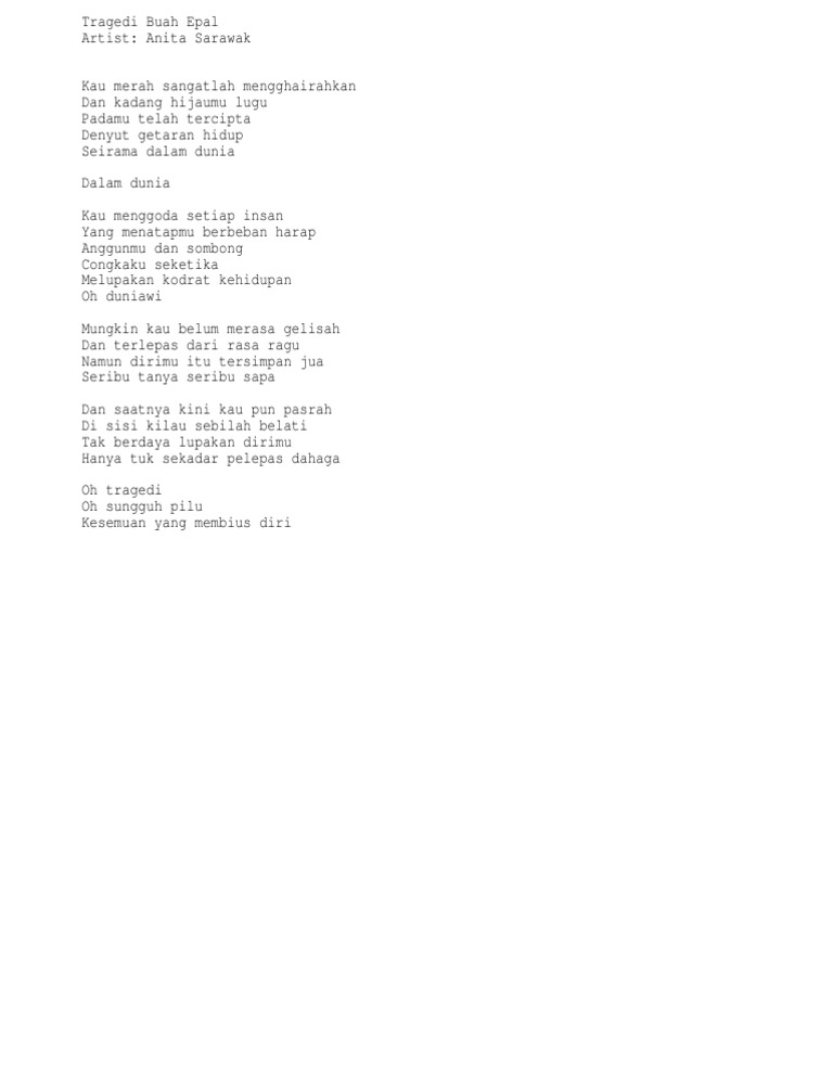 Tragedi Buah Epal
