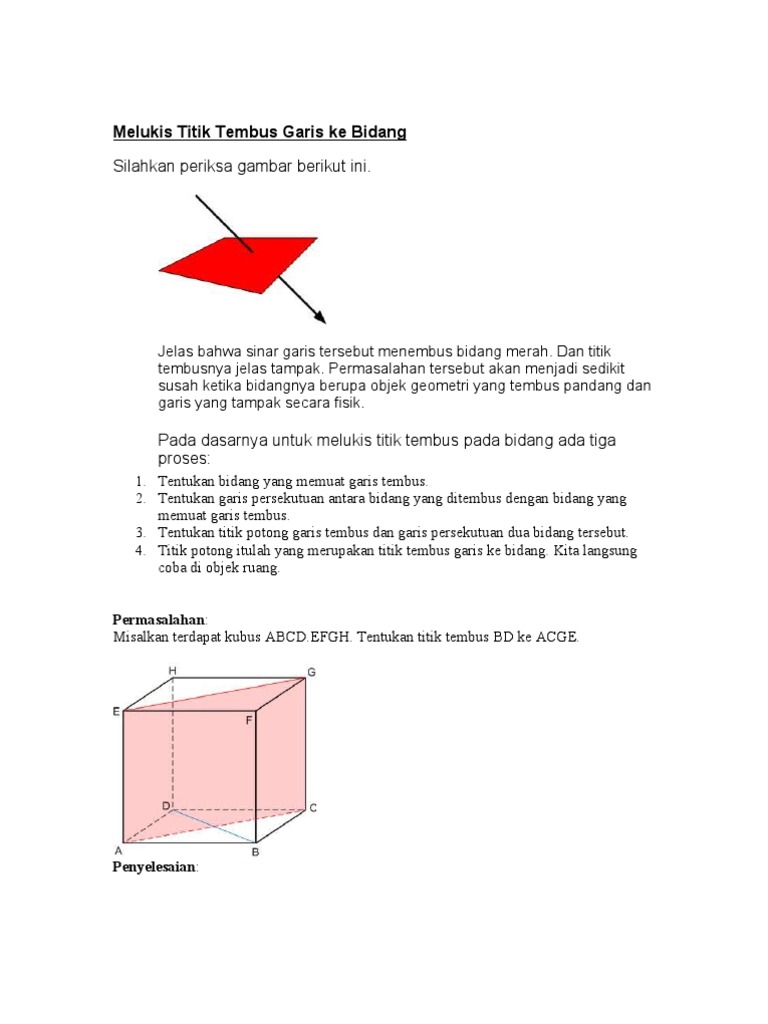 Unduh 9000 Koleksi Gambar Garis Yang Tembus Pada Bidang Terbaik 
