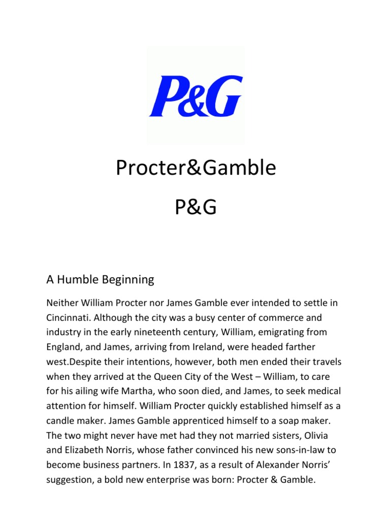 Procter and Gamble | PDF | Procter &amp; Gamble | Mergers And Acquisitions