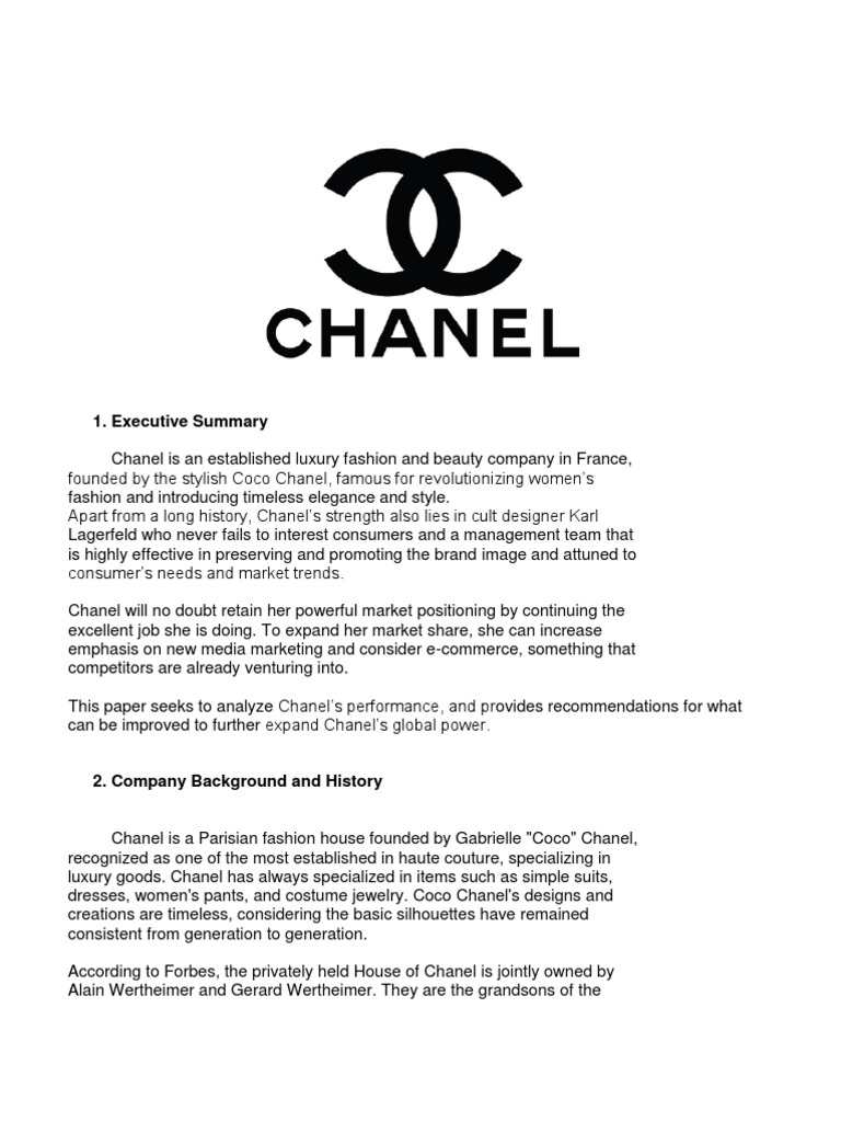 Chanel Brand PDF | Luxury Goods | Fashion